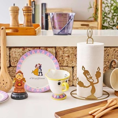 Beauty and the Beast Lumiere kitchen paper roll holder BELLE'S