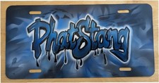 CUSTOM AIRBRUSHED ALUMINUM LICENSE PLATE- FREE SHIPPING
