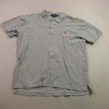 US Polo Assn Shirt Mens Large Gray Short Sleeve Lightweight Casual