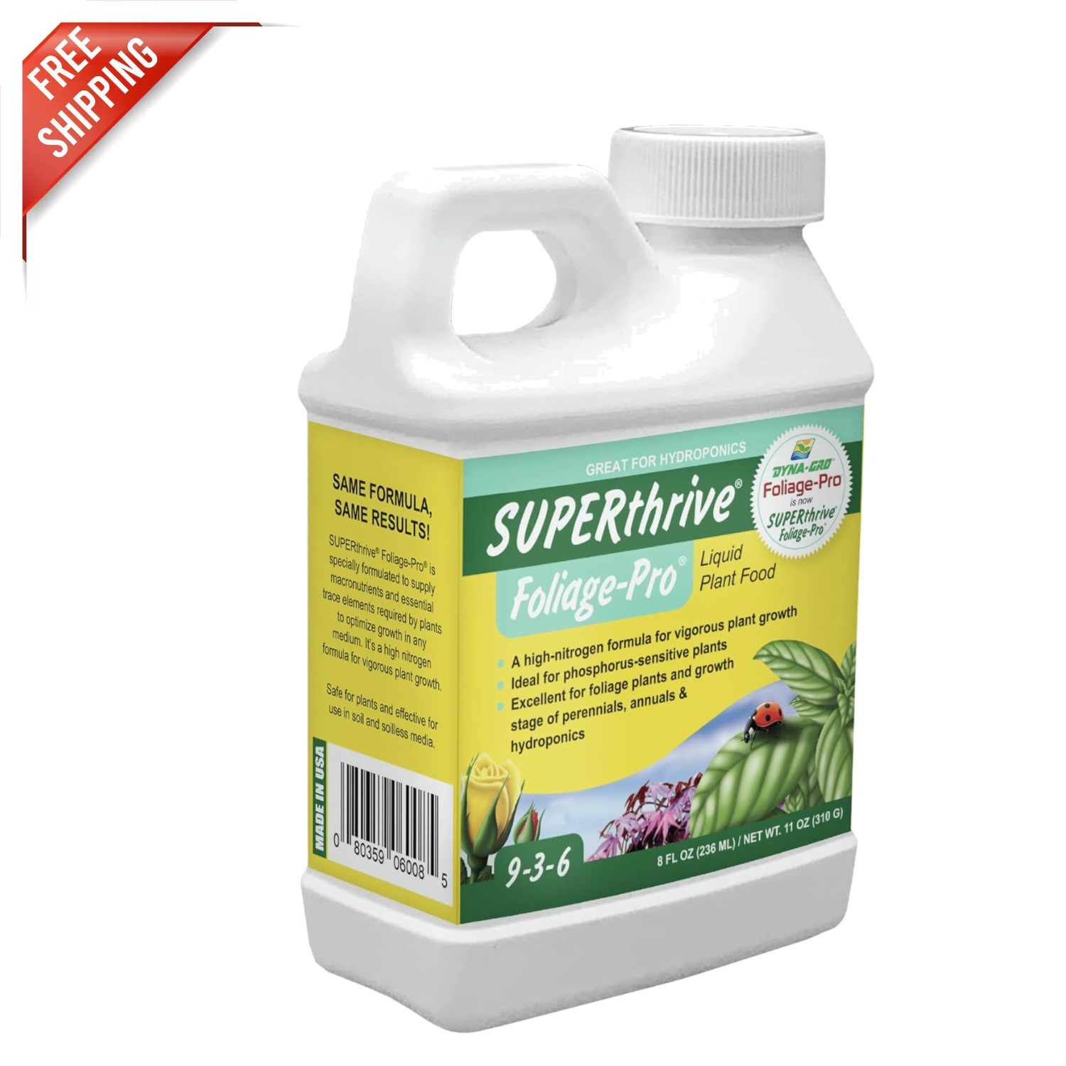 Foliage Pro 9-3-6 - Essential for Tropical Plants, 8 oz &ndash; 