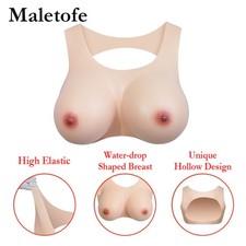 Silicone Breast Form Plate Fake Boobs Silicone Fill B-G Cup Crossdresser