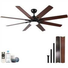 72" Large Ceiling Fan with Light Remote Reversible DC Motor Dual 8 Finish Blade