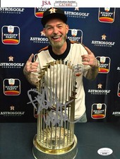 PAUL WALL signed auto WORLD SERIES TROPHY 8x10 Photo (HOUSTON ASTROS) w/ COA JSA