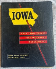 Iowa Valve Company catalog 1954 cast iron valves, hydrants pipes Oskaloosa