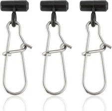 Dr.Fish Sinker Slides for Fishing, Weight 30 Pack, Black Duo-Lock Snap 