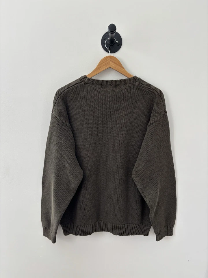 Vintage Eddie Bauer Sweater Mens Large Brown 90s Crewneck Pullover - Image 2 of 3