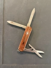 Wenger Esquire Translucent Transparent Orange Swiss Army Knife Used