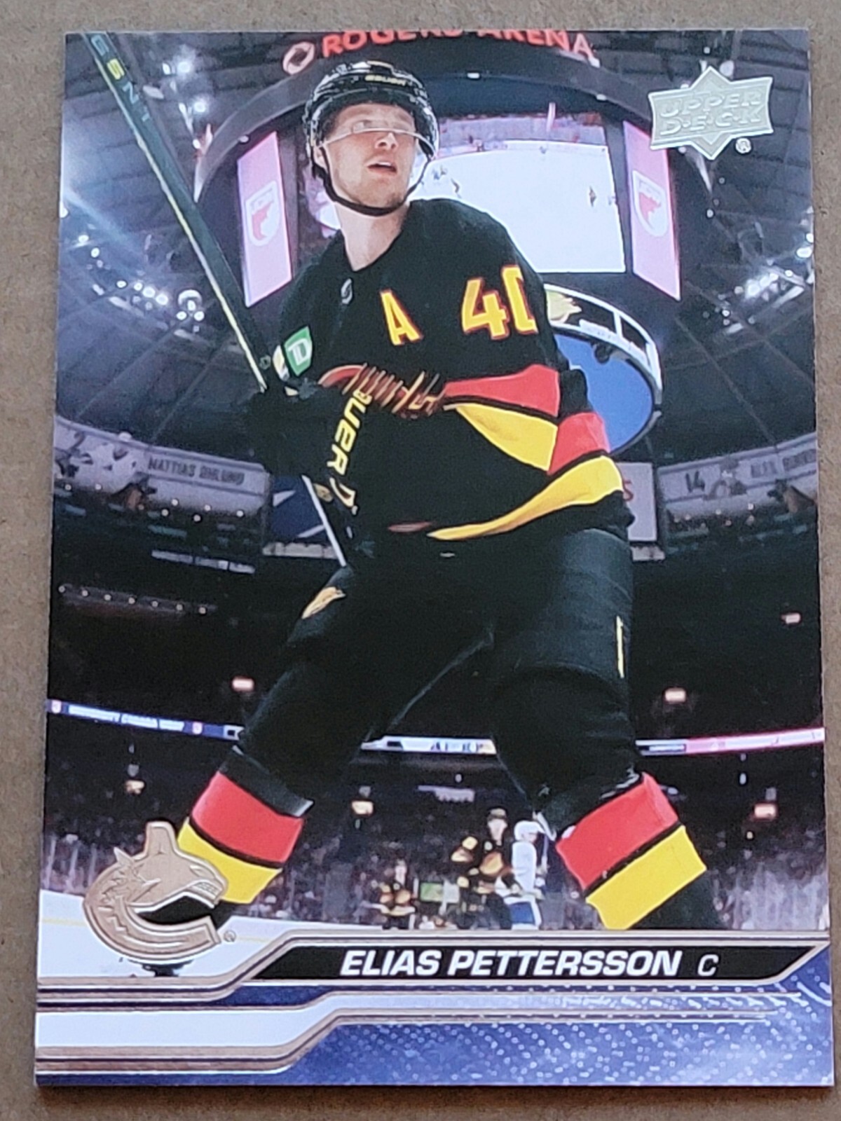 2023-24 Upper Deck #174 Elias Pettersson Vancouver Canucks Card