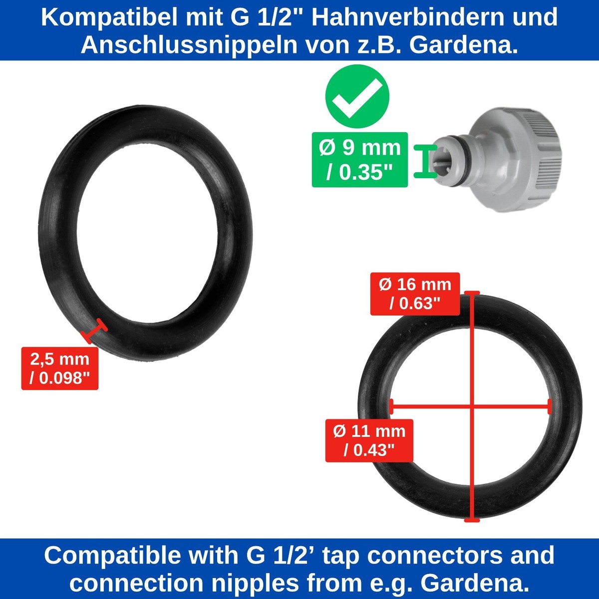 1000x Angelruten Stopper – Gummi-O-Ringe, 2 Mm Innendurchmesser, Schwarz