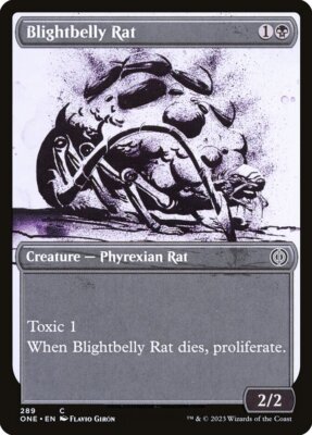 MTG Magic the Gathering Blightbelly Rat (289/530) Phyrexia All Will Be One LP