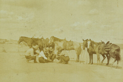 Map in the Sand Vintage Texas Photography Western Giclee Art Print + Ships Free