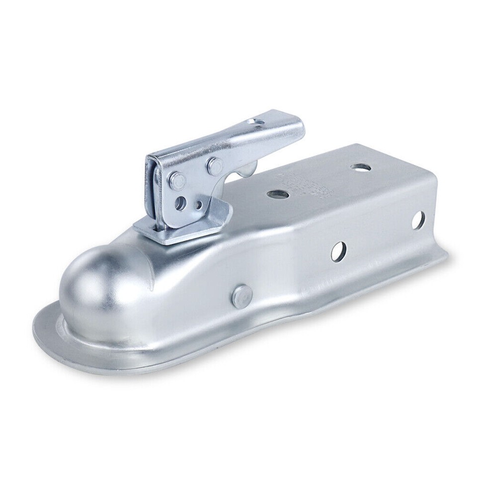 Straight Tongue Trailer Coupler for 2" Hitch Ball with 21/2"Channel