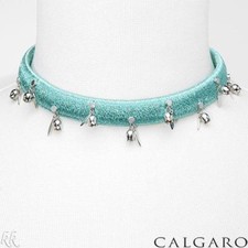 CALGARO af239gcq3 925 PLATA Y PLATA TEÑIDA HILO COLLAR GARGANTILLA COLGANTE