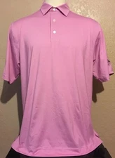 Footjoy Men's Sz Large Pink Striped K.C. Cup KCGA Falcon Ridge Golf Polo Shirt L