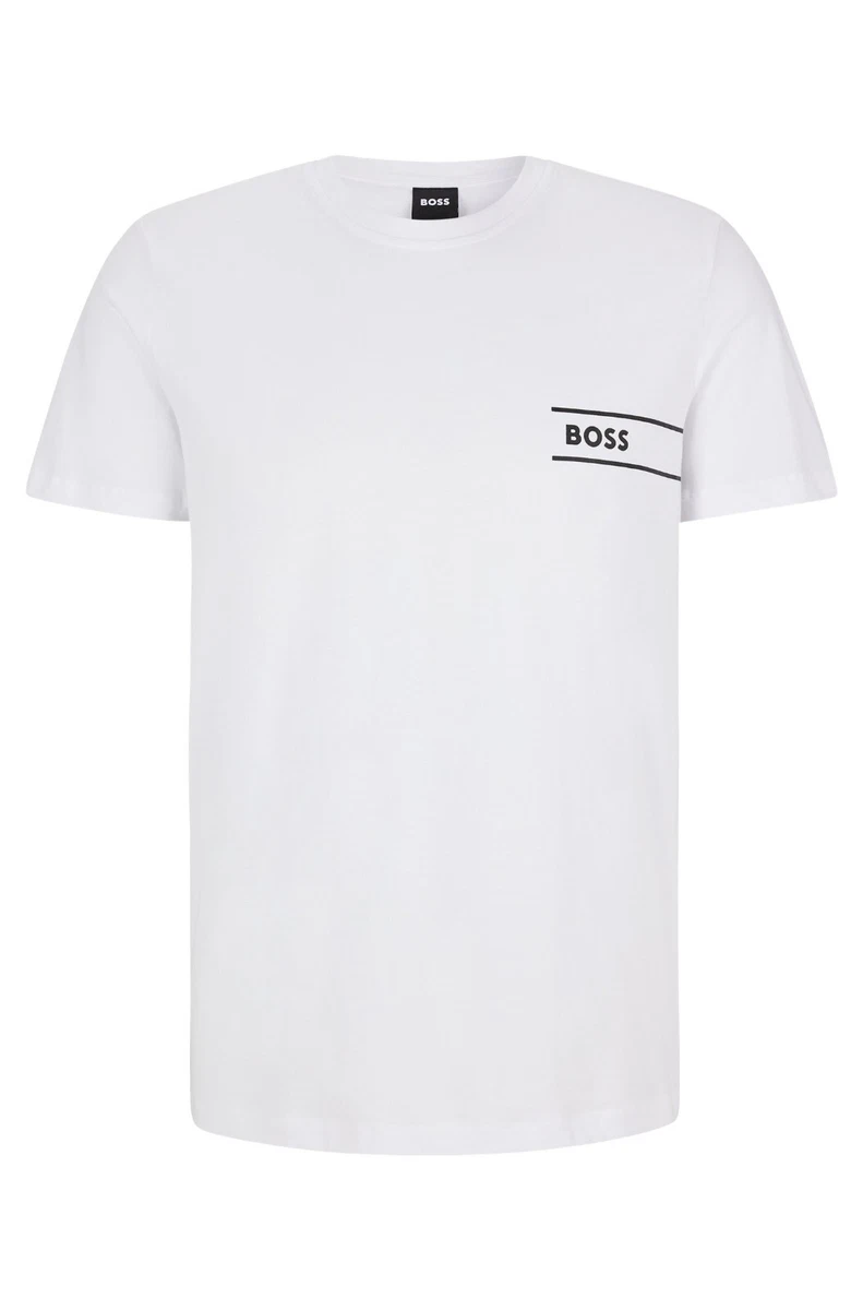 Hugo boss white 2024 t shirt mens