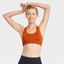Women's Medium Support Size XS Seamless Racerback Bra - All in Motion Copper