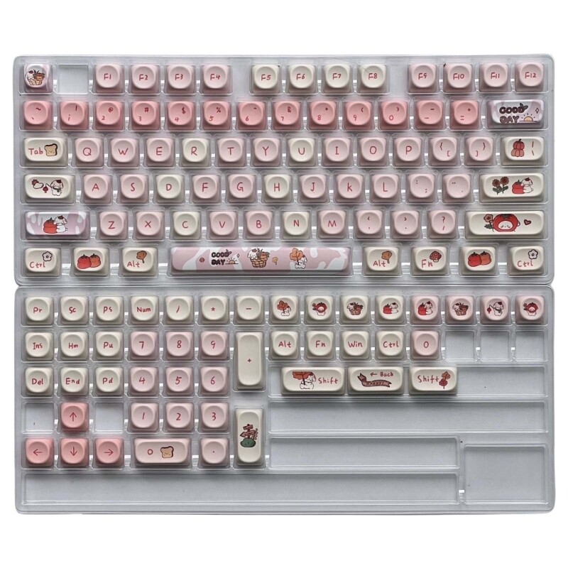 120Key Dye-Sub PBT Fall Puppy Keycaps for Mechanical Keyboards