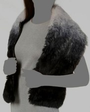  59 Inc International Concepts Women's Black Ombre Faux Fur Stole Scarf One Size