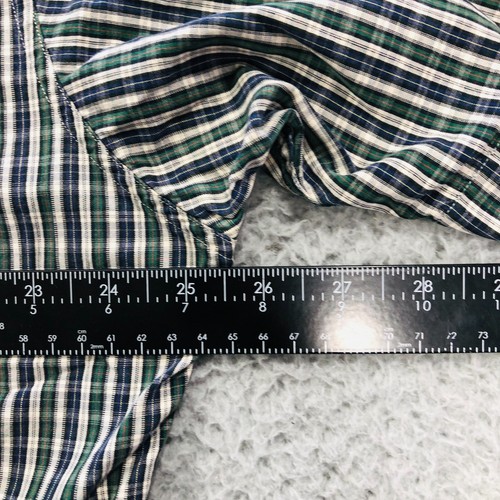 Vintage Polo Ralph Lauren Shirt Mens Large Green Blue Plaid Clarence Sport - Picture 9 of 9