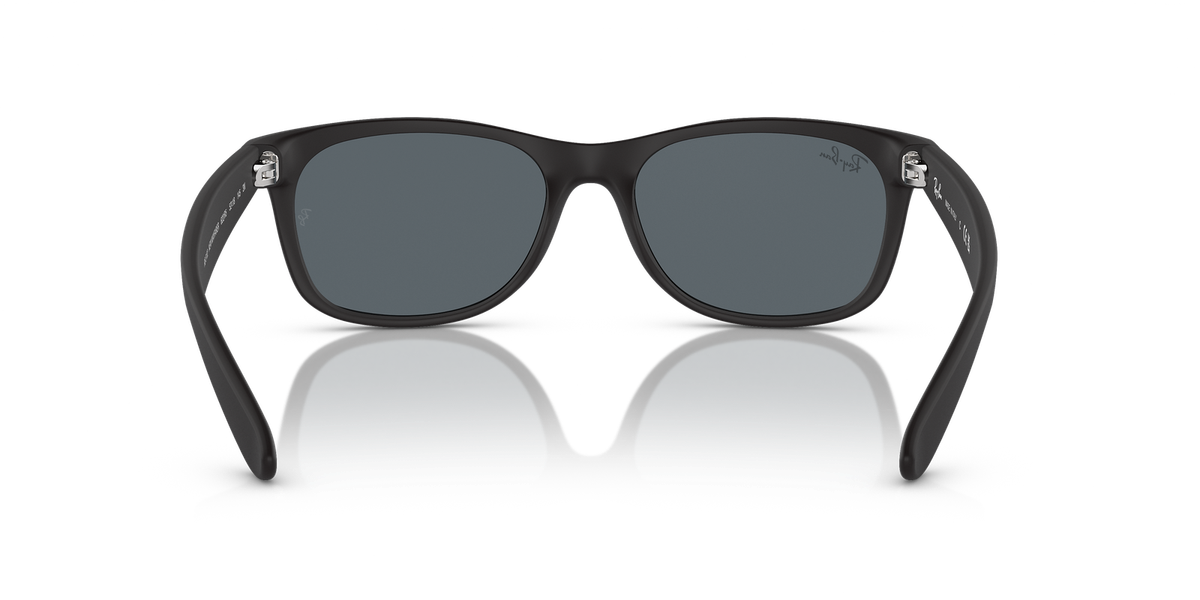 Ray-Ban New Wayfarer Matte Black/Blue 58 mm Sunglasses RB2132 622