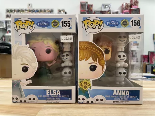 Set of 2 Funko Pop! Frozen #155 Elsa #156 Anna