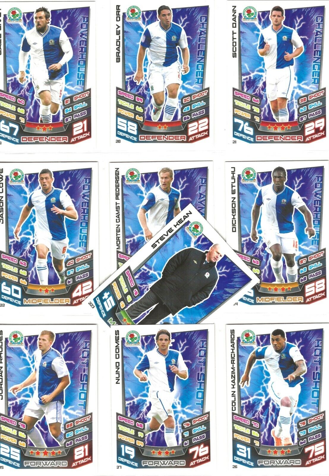 MATCH ATTAX CHAMPIONSHIP 2012/2013 12/13 CARD SET of 9 + MANAGER CARD by  TOPPS