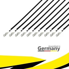 10er Set - MQS Quadlok Fakra Buchse Kontakt FLRY Kabel Leitung 0,50mm&sup2; SCHWARZ