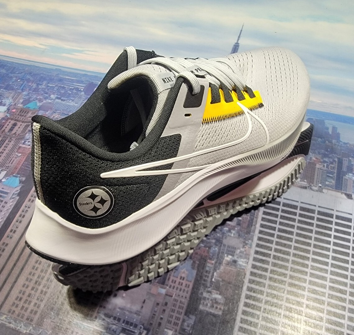 Nike Air Zoom Pegasus 38 Steelers Shoes Sneakers Sz Men\'s 7.5 DJ0852-001 9W Grey Buy NFL x Nike Air Zoom Pegasus 38  main image 2