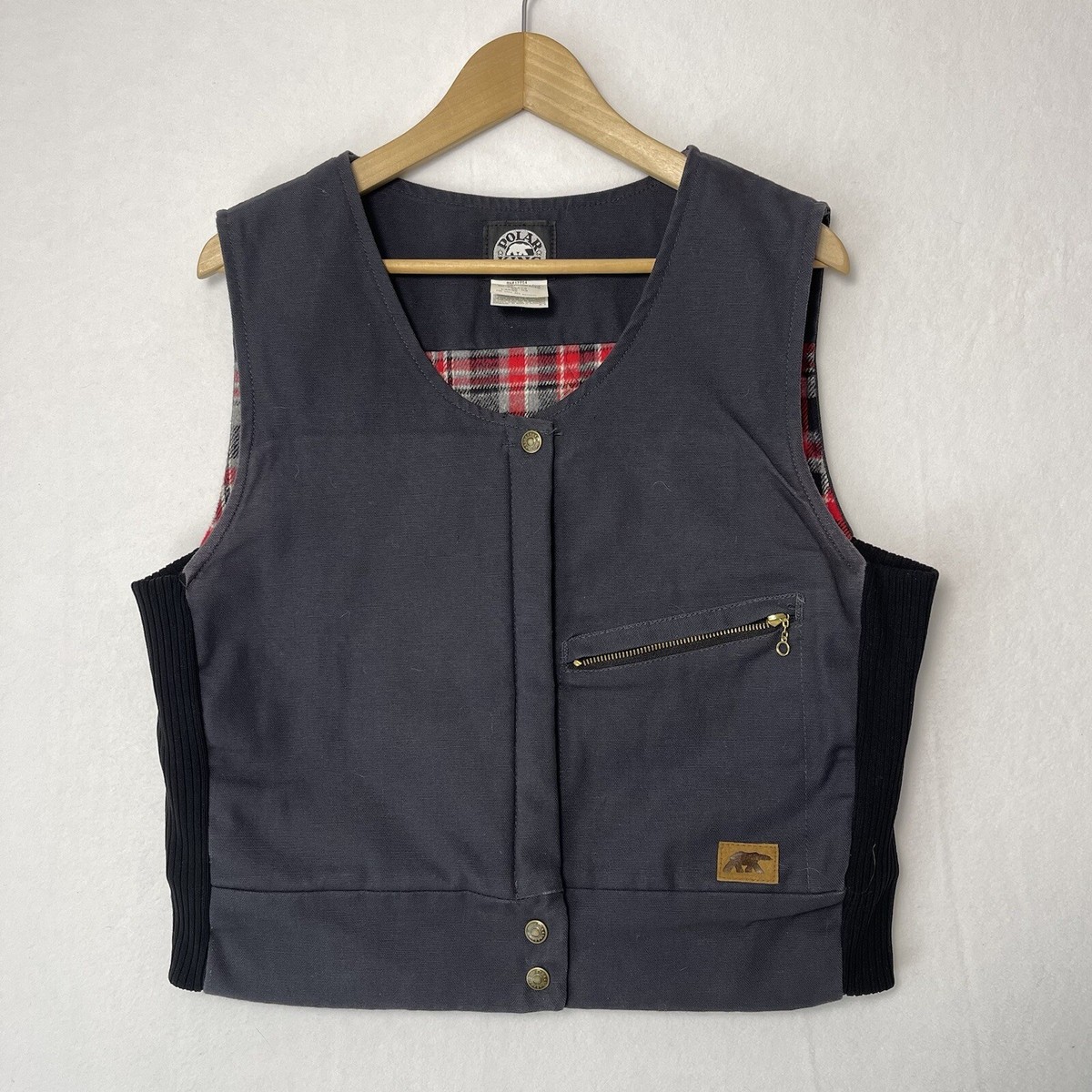 Vtg Polar King By Key Fleece Lined Vest Adult Size Large Vtg Polar King By Key Fleece Lined Vest Adult Size Large