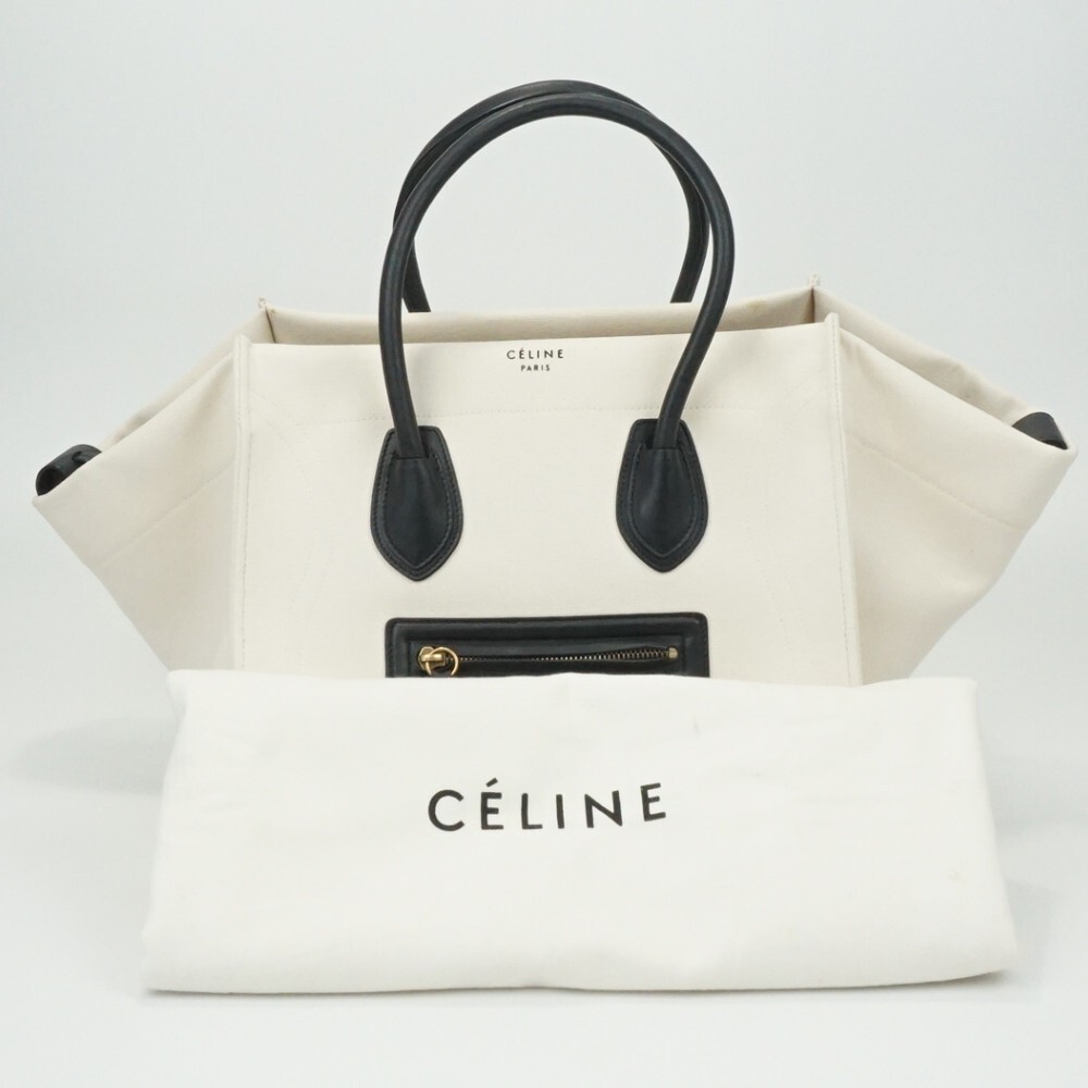 【CELINE】PHANTOM LUGGAGE ラゲージファントム バッグ Celine Phantom Luggage One Shoulder Bag Handbag Beige Black