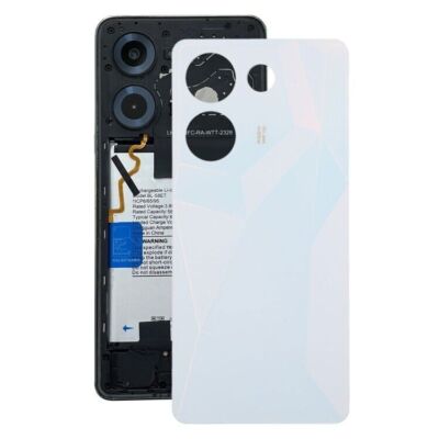 For Tecno Camon 20 Pro Back Cover Battery Door Housing Repair Parts (White)