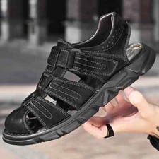 Fashion Men's Sandals Summer Beach Shoes Genuine Leather Sandals Soft Sandals