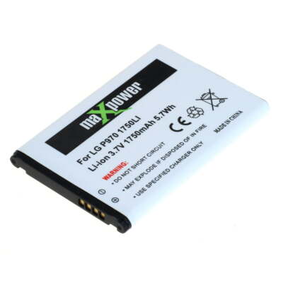 Akku MaxPower f. LG E610 Optimus L5 1750mAh Li-Ionen (BL-44JN)