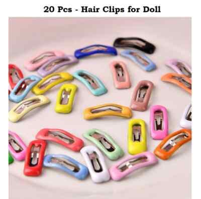 20 Stück Mini Haarspangen für 12 Zoll Blythe Puppe Spielzeug Zubehör Größe 2 cm Farbe Stifte