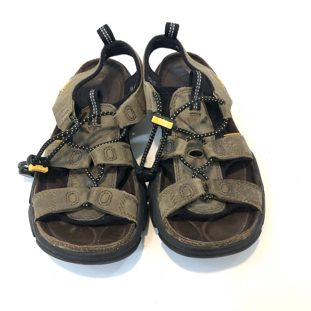Keen Sarasota Waterproof Hiking Open Toe Sandals Brown Leather