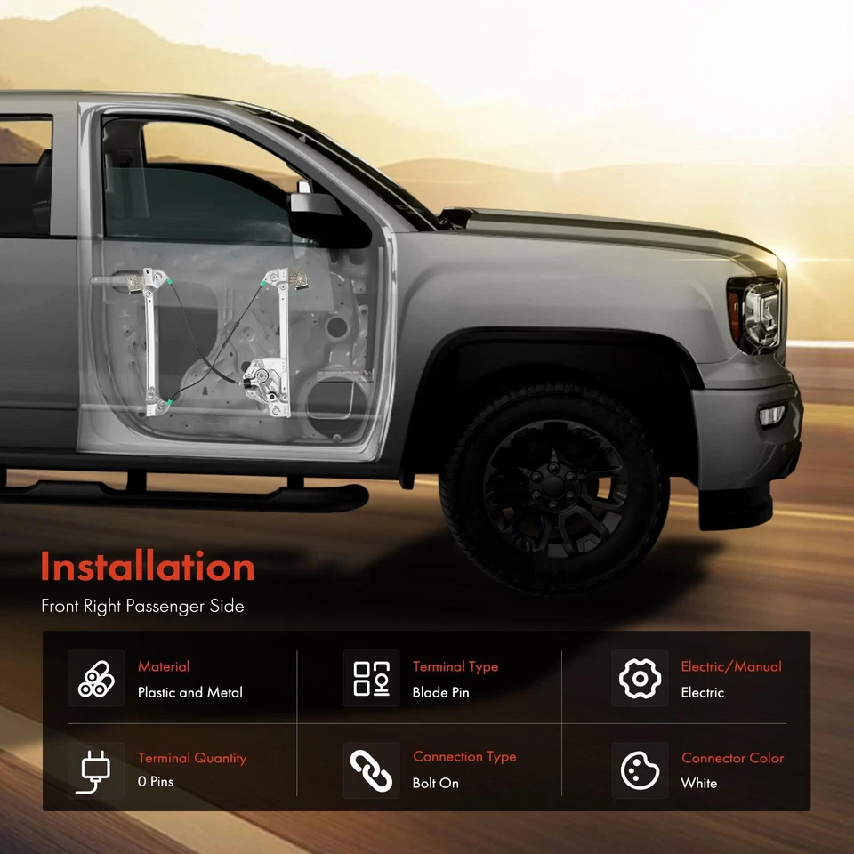 Regulador ventana eléctrica sin motor para Cadillac Sevilla 2001-2004 delantero derecho Foto 3 de 4