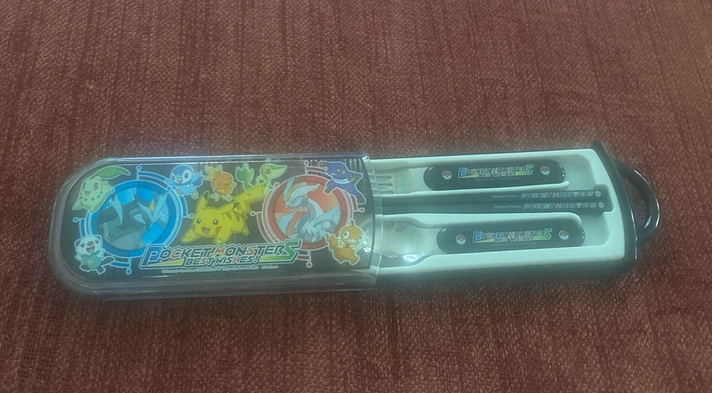 Skater Bento Box Lunch Box Pocket Monsters Best Wishes Chopsticks Pokémon