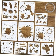 10 Pieces Stain and Splatter Stencils Shoe Stencils Graffiti Stencils DIY Art