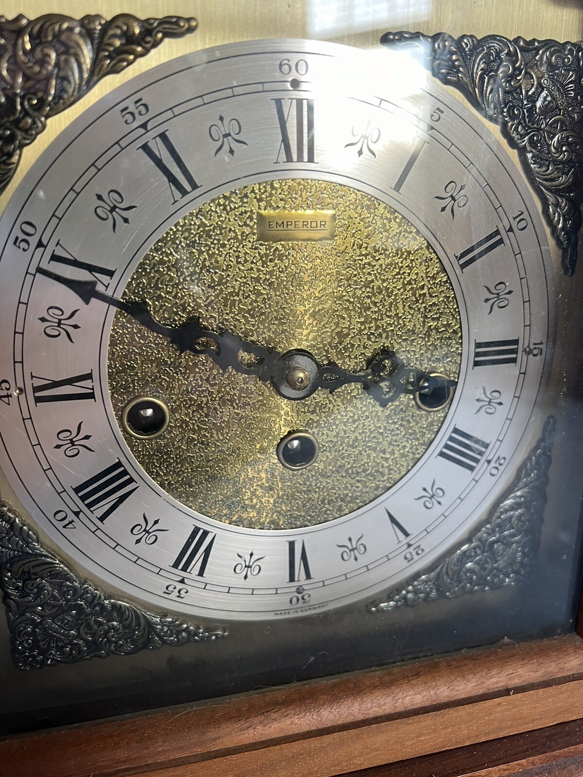 Franz Hermle Emperor Westminster Chime Moon Phase Mantle Clock 341020