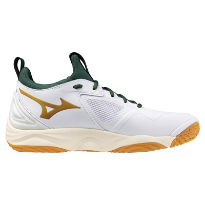 MIZUNO WAVE MOMENTUM 3 V1GA2312 44 White Green Gold Width MIZUNO WAVE MOMENTUM 3 V1GA2312 44 White Green Gold Width
