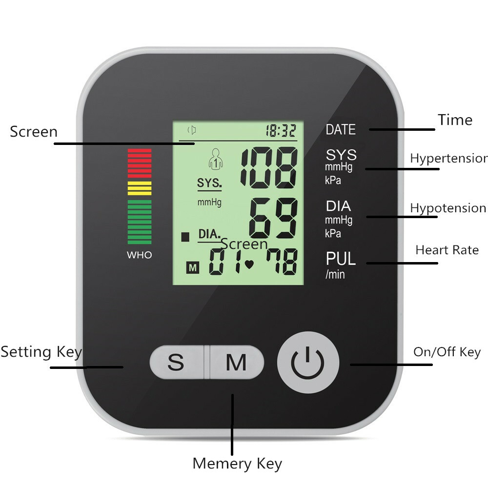 Automatic Digital Upper Arm Blood Pressure Monitor 