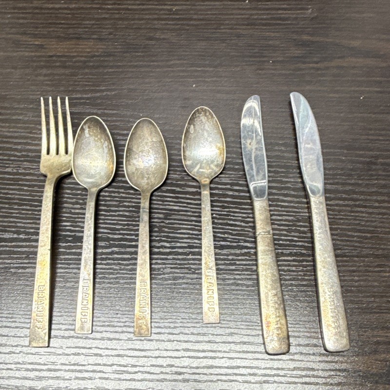 BRANUFF Silverplate Flatware Mixed Lot Forks Spoons Knives Mid-Century Modern