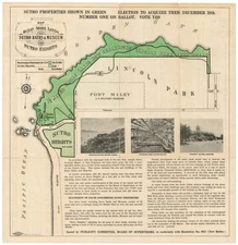 c. 1912 Map of the Ocean Shore Lands (Sutro Baths /Sutro Heights), San Francisco
