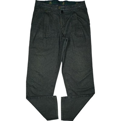 Brax 52 L34 Jeans Pants Used Gray Men's Chino Straight Leg Pleats Cotton W36