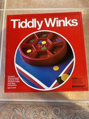 Vintage 1978 Tiddly Winks Pressman Game #1527 Pristine Open Box USA Made NOS