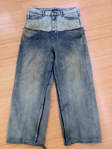 Balenciaga Baggy Cut Up Jeans 32x34