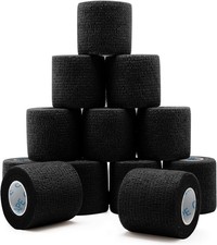 12 Rolls Self Adhesive Bandage Wrap, Elastic Athletic Tape, Self