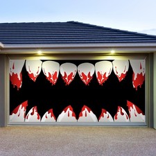 Halloween Garage Door Cover Decorations, Scary Halloween Garage Door Banner