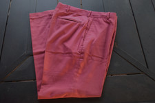 SEARS Sportswears PERMA PREST Vtg 70s Deep Pink Chinos Pants 34x30