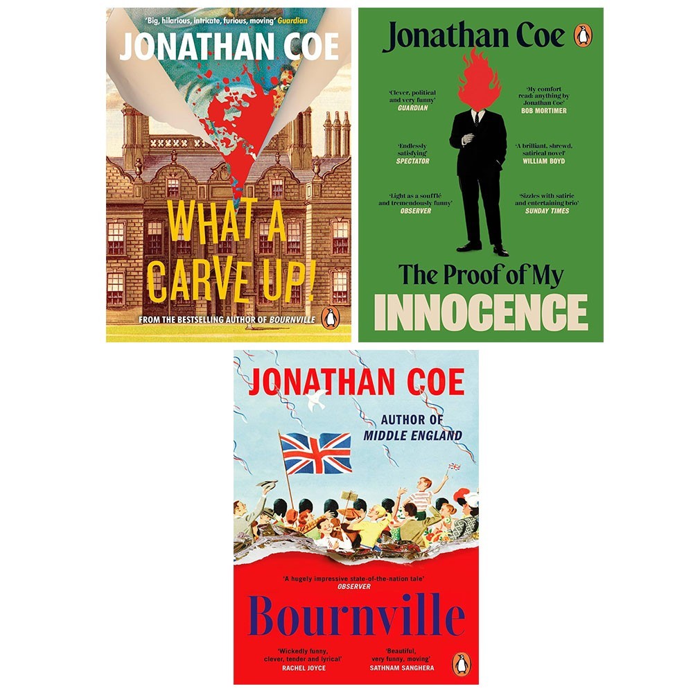 Jonathan Coe Collection 3 Books Set Bournville, What a Carve Up, Proof of My Inn